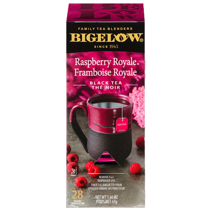 1480#B💔 Bigelow Raspberry Royale Tea 28/box