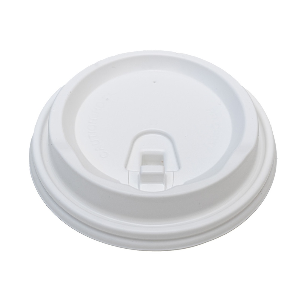 EP-HCL90WT Eco-Packaging Hot Cup Lid w/Tab White 1000/case