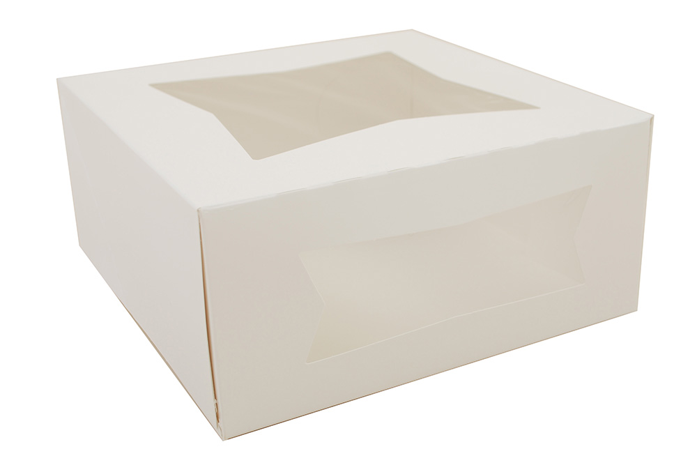 FOR-041070 Cupcake Box 10x10x4  plain white / Cello White 100 per bundle