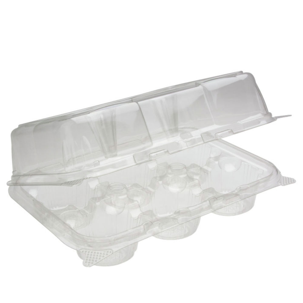 FOR-066601 6 Cupcake /Medium Muffin Container 200/case 