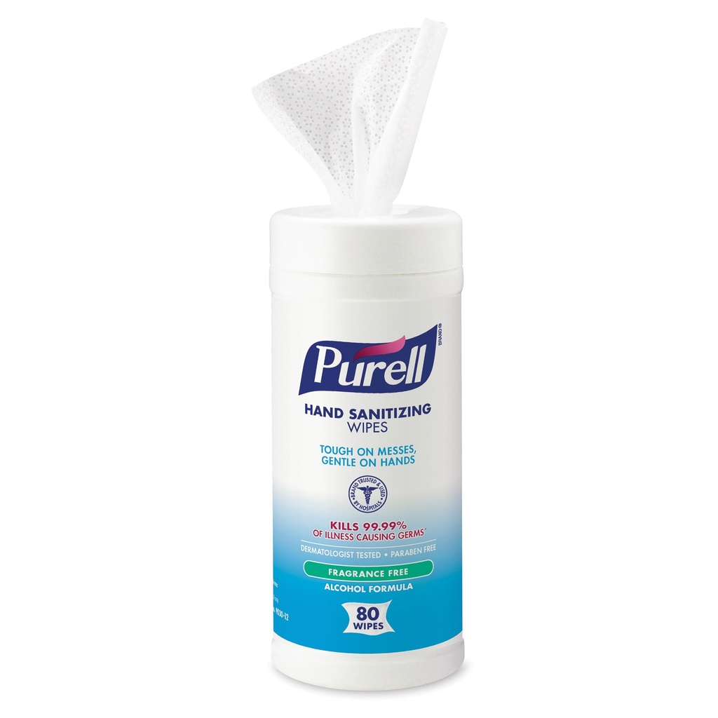 FOR-106387S#B Purell Alcohol Hand Sanitizing Wipes 9030 80/tub