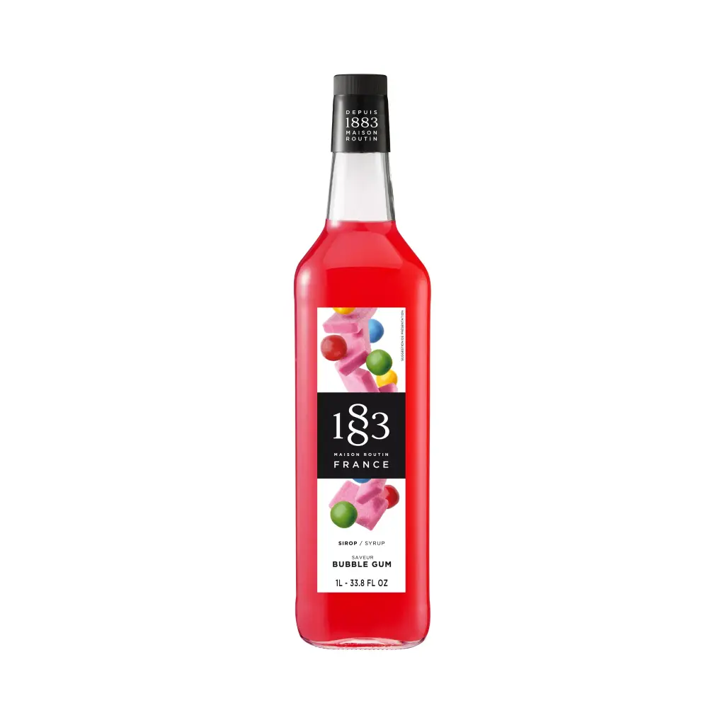 GH-183694#B 1883 Bubble gum Syrup 1L  glass bottle