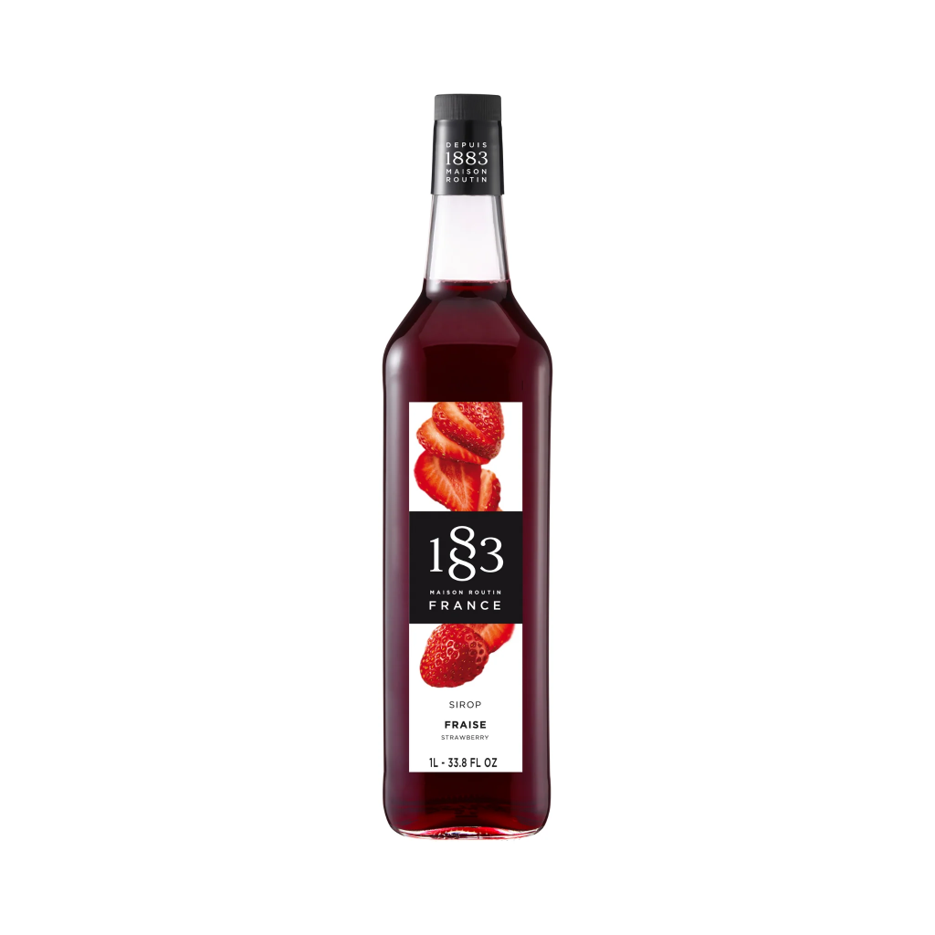 GH-185423#B 1883 Strawberry Syrup 1L  glass bottle