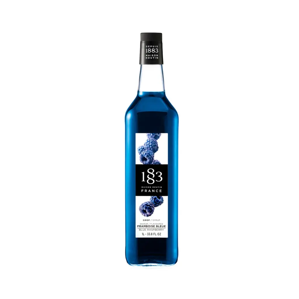GH-186353#B 1883 Blue Raspberry Syrup 1L glass bottle