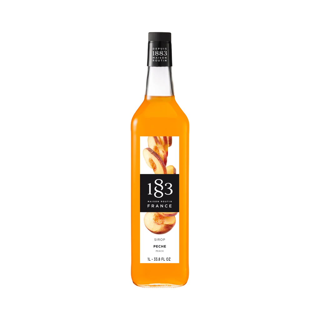 GH-186123#B💔 1883 Peach Syrup 1L  glass bottle