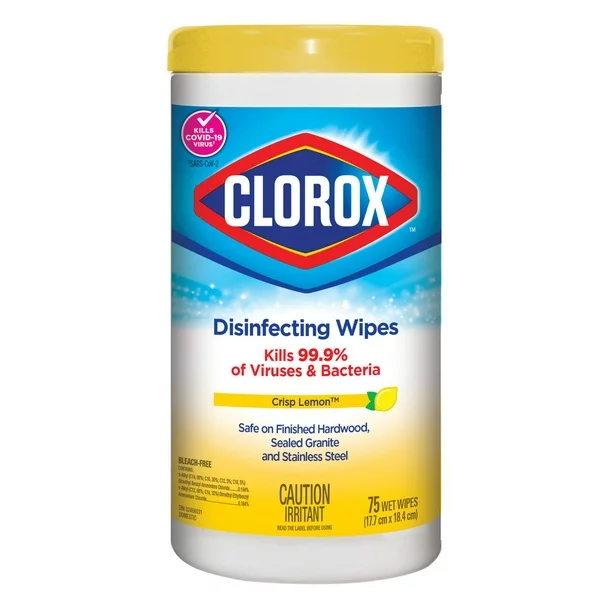 HM-6082#B💔 Clorox Wipes Disinfecting, Lemon Fresh, 75 Count