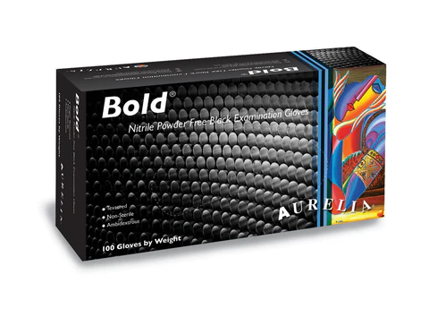 SM-73997-M#B💔 Bold Medium Black Nitrile Gloves 100/box