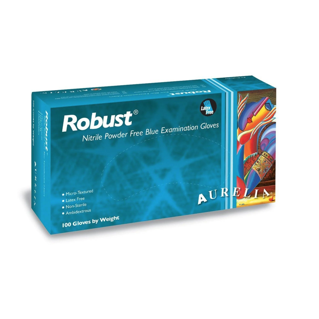 SM-93896#B💔 Robust Small Blue Nitrile Gloves 100/box