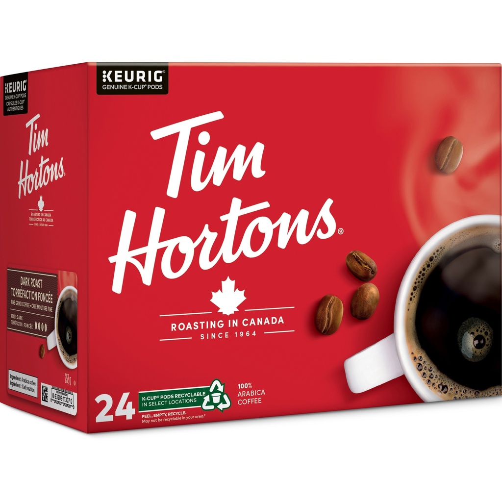 KG-61-01307#B💔 Tim Hortons Dark Roast Kcups 24/bx