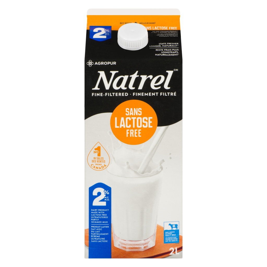 NATLF2L 2% Lactose Free Milk Carton 2L