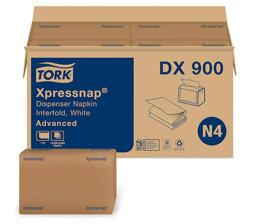 R3-14102900 Tork DX900 Xpressnap Dispenser Napkin White N4 6000/cs