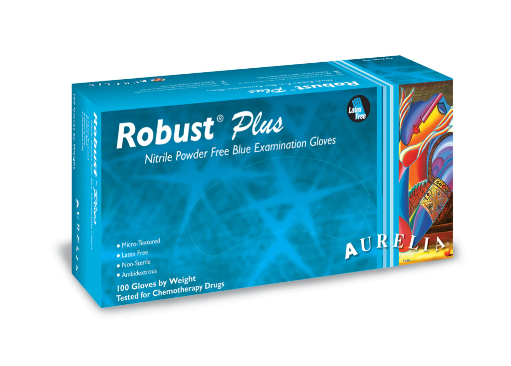 SM-93898#B💔 Robust Large Blue Nitrile Gloves 100/box