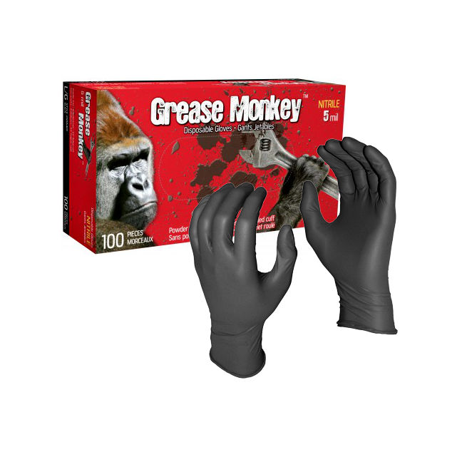WAT-5554PF-X#B💔 Grease Monkey Gloves 5mil NT  XL