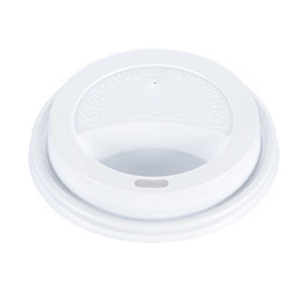 FOR-062871 VBCLLH90DW VicBay Hot Cup Dome Lid White 10-24oz 1000/Case