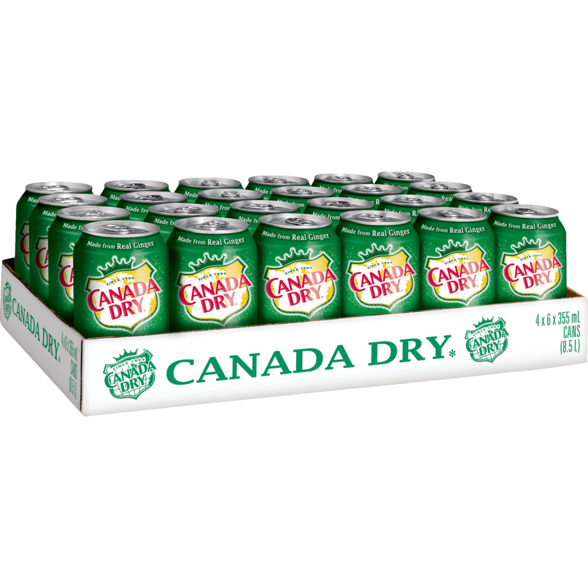 1913 Canada Dry Ginger Ale 355ml Cans, 32/case