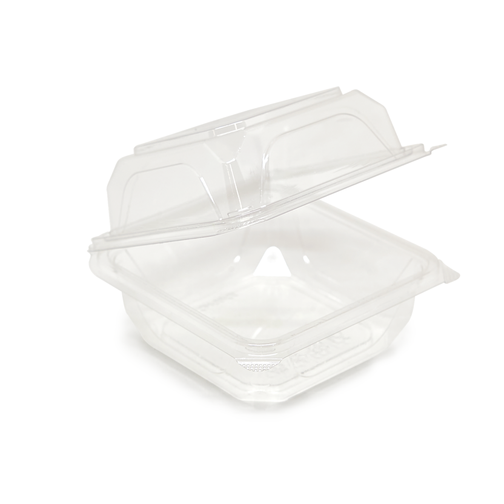 EP-RPET-KHC661 Eco-Packaging RPET Clear Clamshell Container 6x6x3 200/case