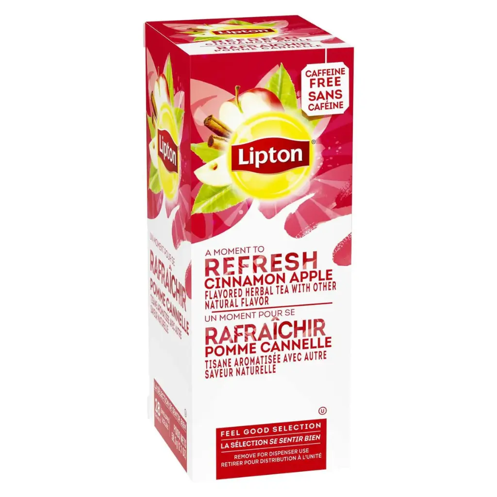 3074#B Lipton Cinnamon Apple Herbal Tea 28 Sachet