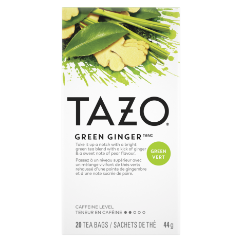 6987#B💔 Tazo Tea Green Ginger 20 sachets x 6/case