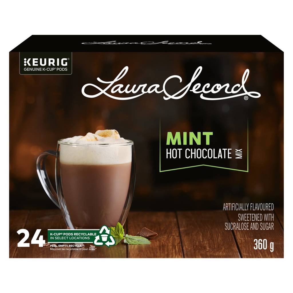 KG-77-71917#B Laura Secord Mint Hot Chocolate K-Cups 24/box