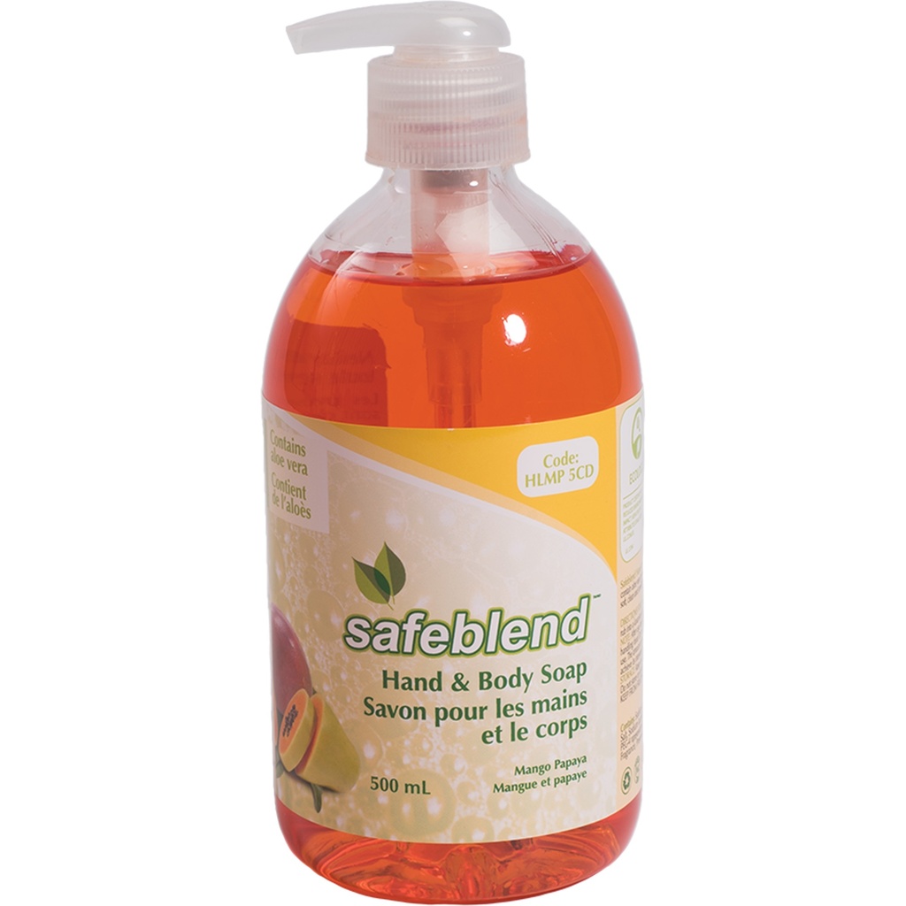 FOR-459020#B💔 Safeblend Mango Papaya Hand & Body Soap 500ml