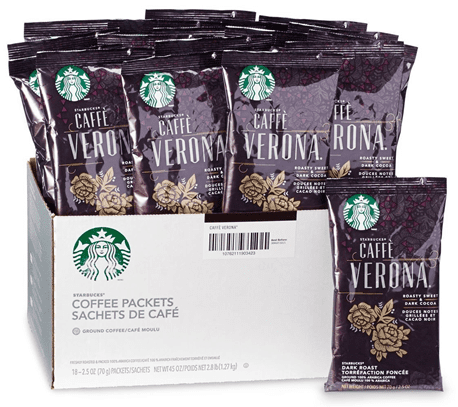 2154 Starbucks Verona Portion Packets, 71g 18/case 