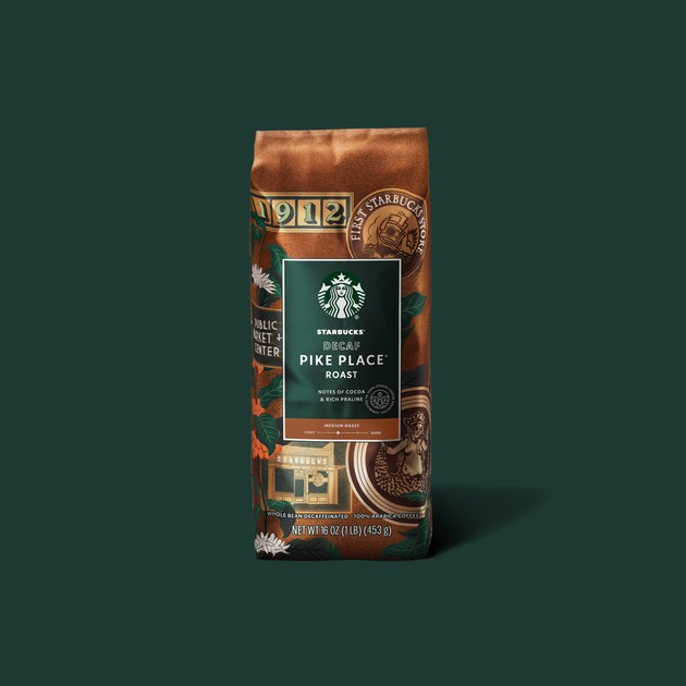 23337#B💔 Starbucks Decaf Pike Place Whole Beans 454g Bag 
