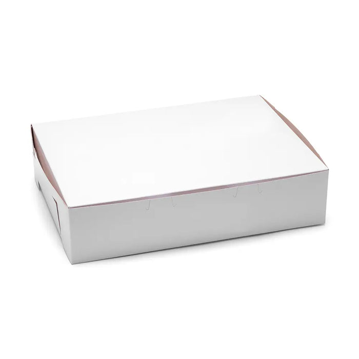 FOR-441036S Vicbay Quarter Slab 10x14x4.5 White Cake Box, 100/bundle