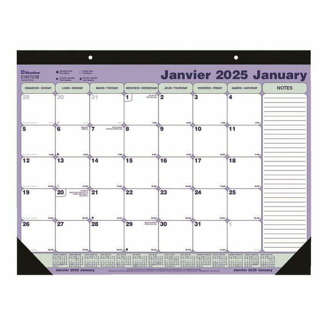 OS-BLI61145 Blueline Monthly Desk/wall Calendar 