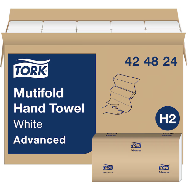 R3-14100814 Tork 424824 Advanced Multifold Hand Towel 9x9.5 White 4000/cs
