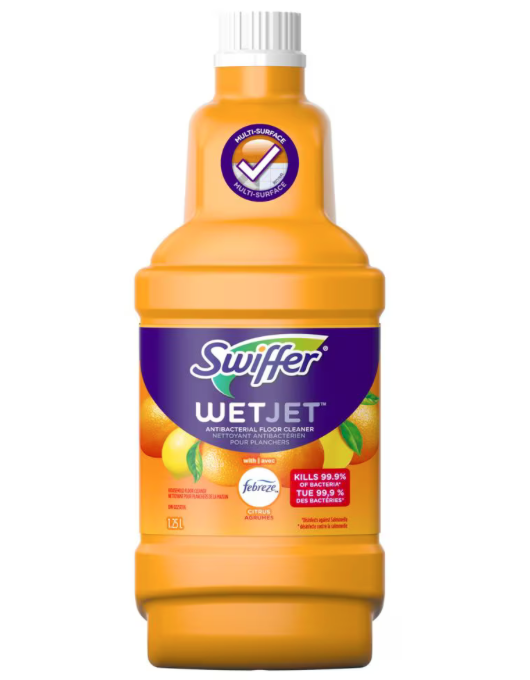 OS-SWF77813 Swiffer Wet Jet Cleaner Refill, Antibacterial, 1.25L