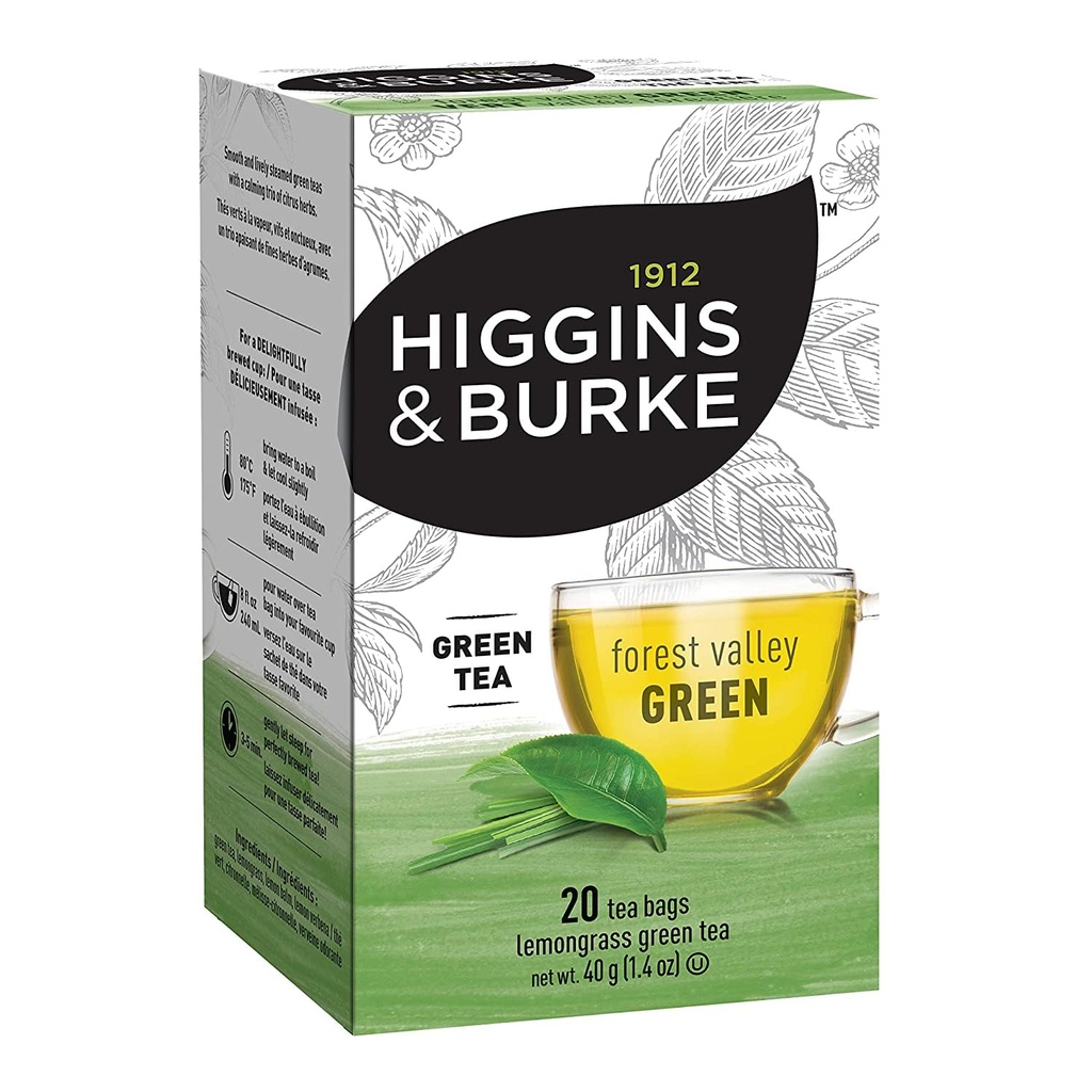 17088#B Higgins & Burke Forest Valley Green Tea 20/box