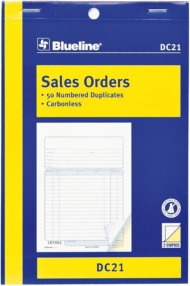 OS-BLI21044 Blueline Carbonless Sales Order