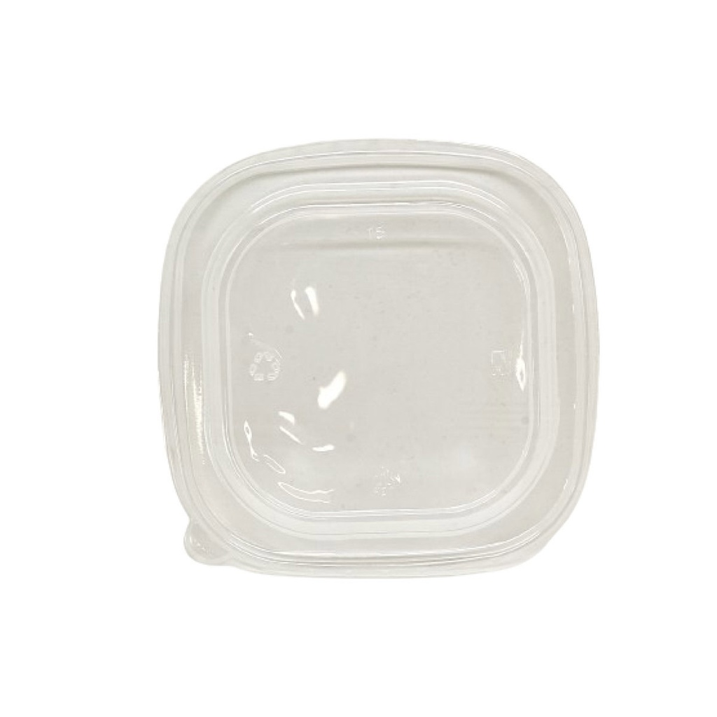 PET-BSQL175 PET Lid for 34/44oz Bamboo Square Bowl 300/case  