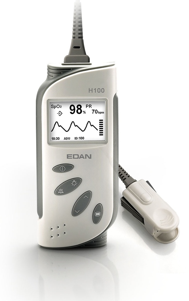 IS-H100B Edan Handheld Adult Pulse Oximeter Probe w/ Case 