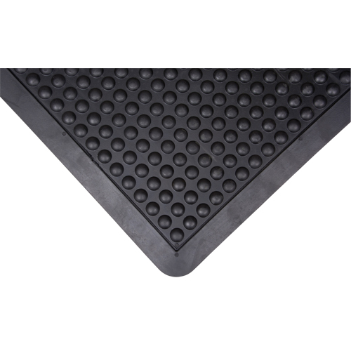 SCN-SDL857 Zenith Anti-Fatigue Dome Matting, Bubbled, 2' x 3' x 1/2", Black, Rubber