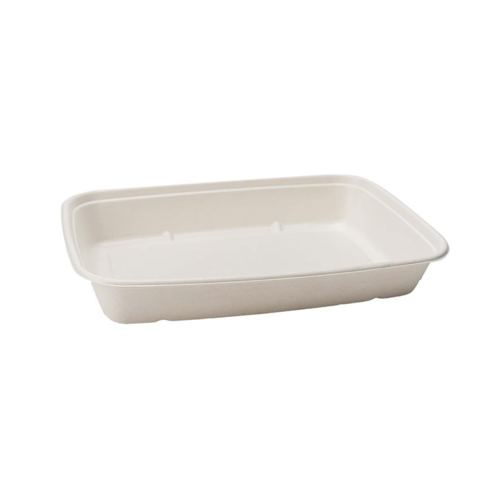 EP-SRT58C 58oz Rectangular Square Tray- PLA Coated, 300/case