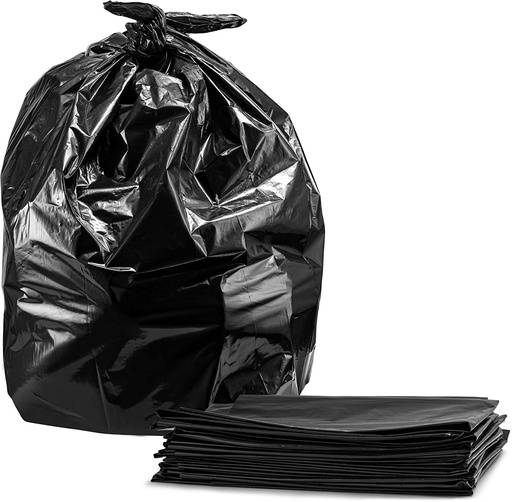 [PK-2224N] PK-2224N PolyKar 22x24 Black FLAT Garbage Bags 500/cs