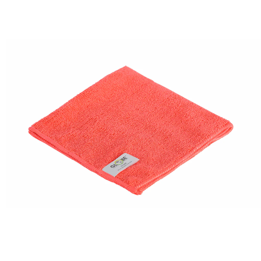[GLO-3130R#B] GLO-3130R#B 3130R   16 X 16 Microfibre hand Globe Cloth Red  10/pack