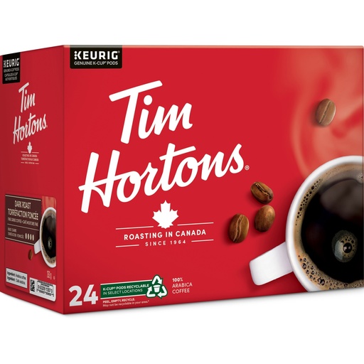 [KG-61-01307#B] KG-61-01307#B💔 Tim Hortons Dark Roast Kcups 24/bx