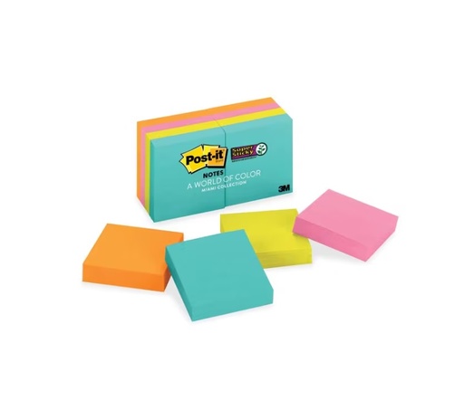 [OS-MMM00598] OS-MMM00598 Post-it Super Sticky Notes 2"x 2" Miami
