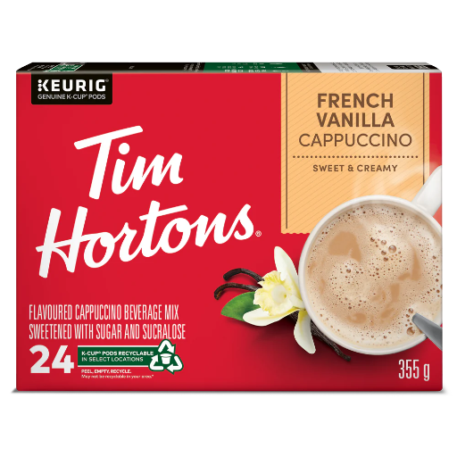 [KG-61-16687#B💔] KG-61-16687#B💔 Tim Hortons French Vanilla Cappuccino K-cups 24/box