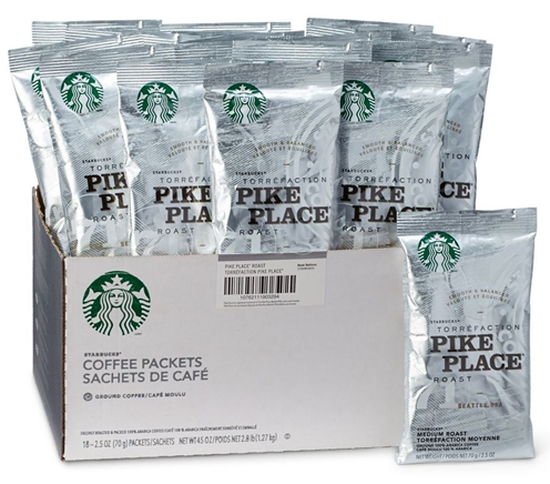 [ARA-18728] 18728 Starbucks Pike Place Portion Packets, 71g, 18/case