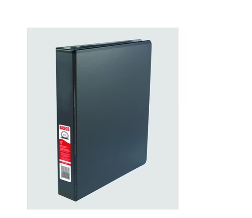[OS-BAO36235] OS-BAO36235 Basics Customizable Round Ring Binder 1-1/2" Black