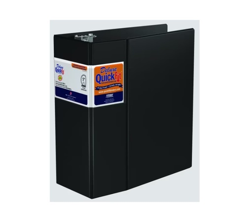 [OS-RGO29071] OS-RGO29071 Davis Delux QuickFit Deluxe Commercial D-Ring Binder 5" Black