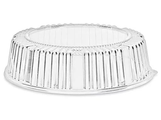 [FOR-068548] FOR- 068548 Vicbay 12" Cater Tray Lid, Round, PLTR, Clear, Low Dome, 36/case