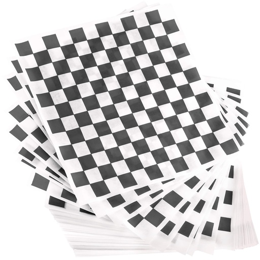 [FOR-135116] FOR-135116 Vicbay 12x12 Black Checkered Basket Liner 1000/case