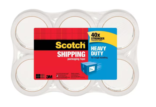 [OS-MMM67774] OS-MMM67774 Scotch Heavy Duty Shipping/Packing Tape, 6/Package
