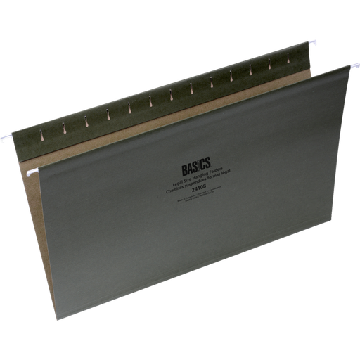 [OS-BAO10190] OS-BAO10190 Basics Coloured Hanging Folders Legal Standard Green 25/box