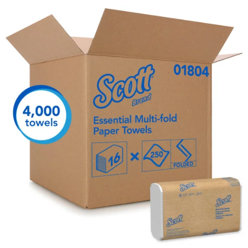 [FOR-101547] FOR-101547 01804 Scott White Multifold Paper Towel  4000/case