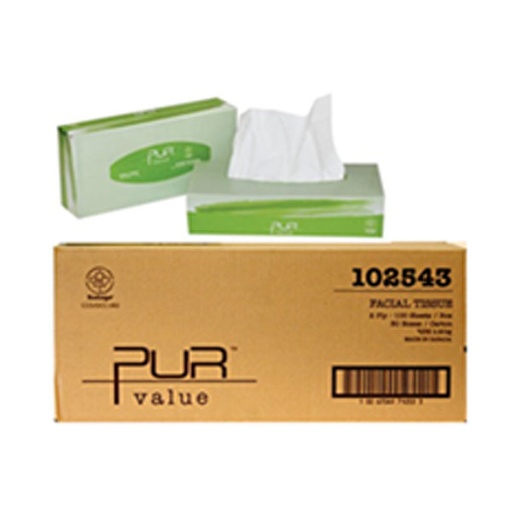 [FOR-102543S] FOR-102543S Pur Value 2ply Facial Tissue 30/Case